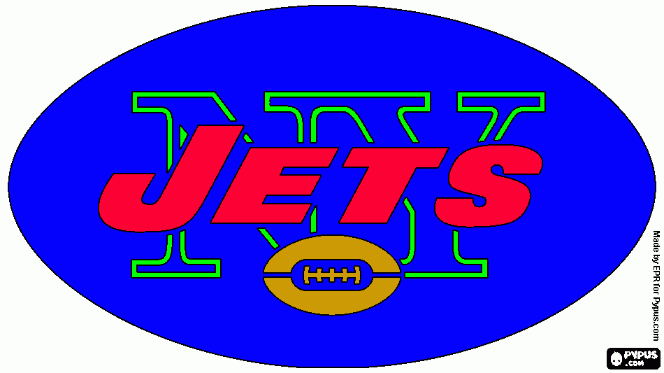 New York Jets logo coloring page