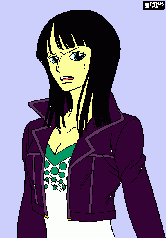 nico robin - one piece coloring page