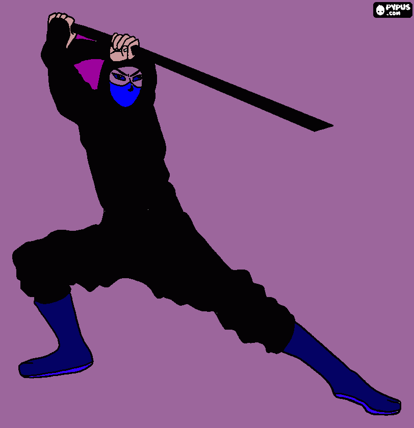 Ninja 2 coloring page