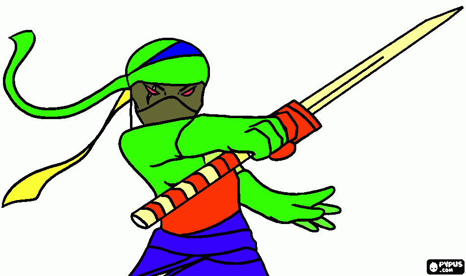 ninja benj coloring page