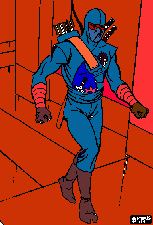 ninja dude coloring page