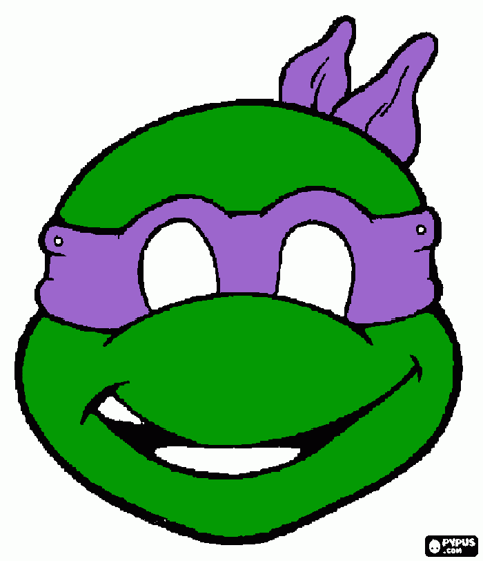 ninja turtle light purple coloring page