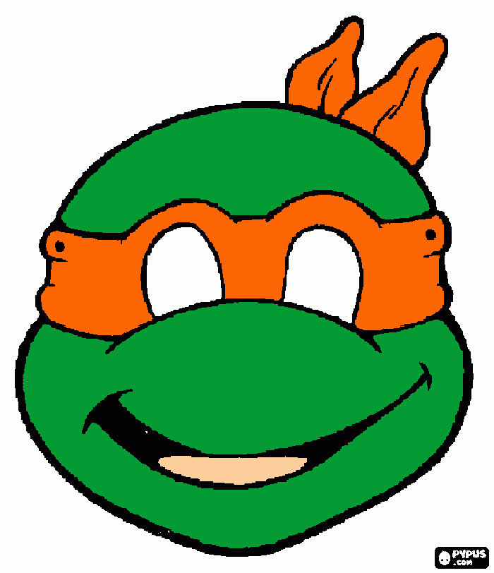 ninja turtle mask coloring page