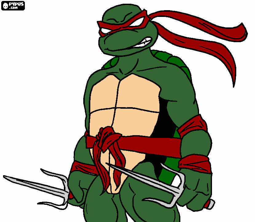 ninja turtle Raphael coloring page