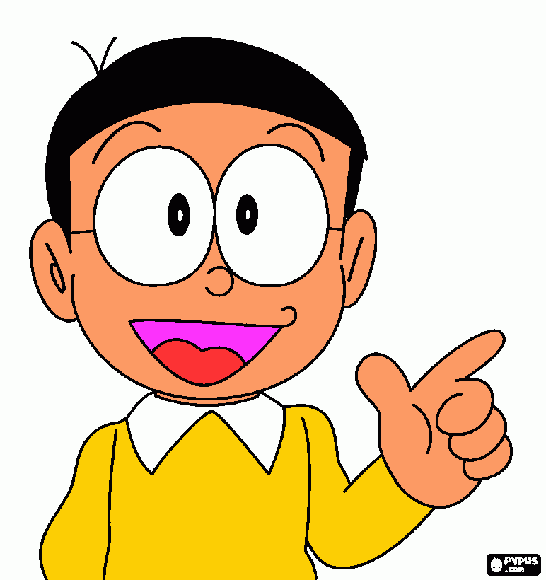 nobita doremon coloring page