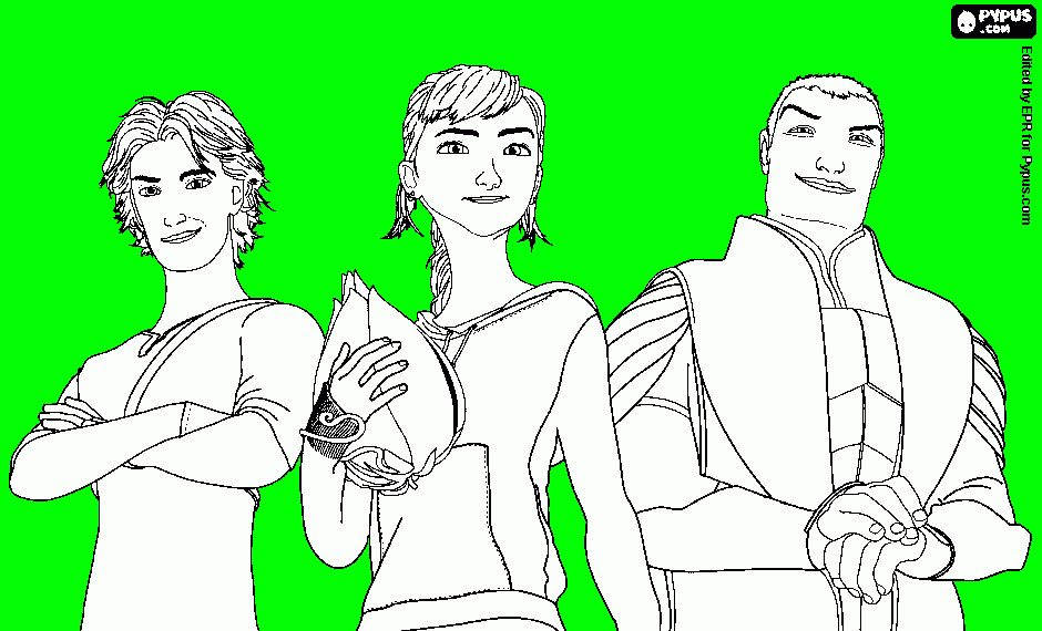 Nod,MK,&Ronin coloring page
