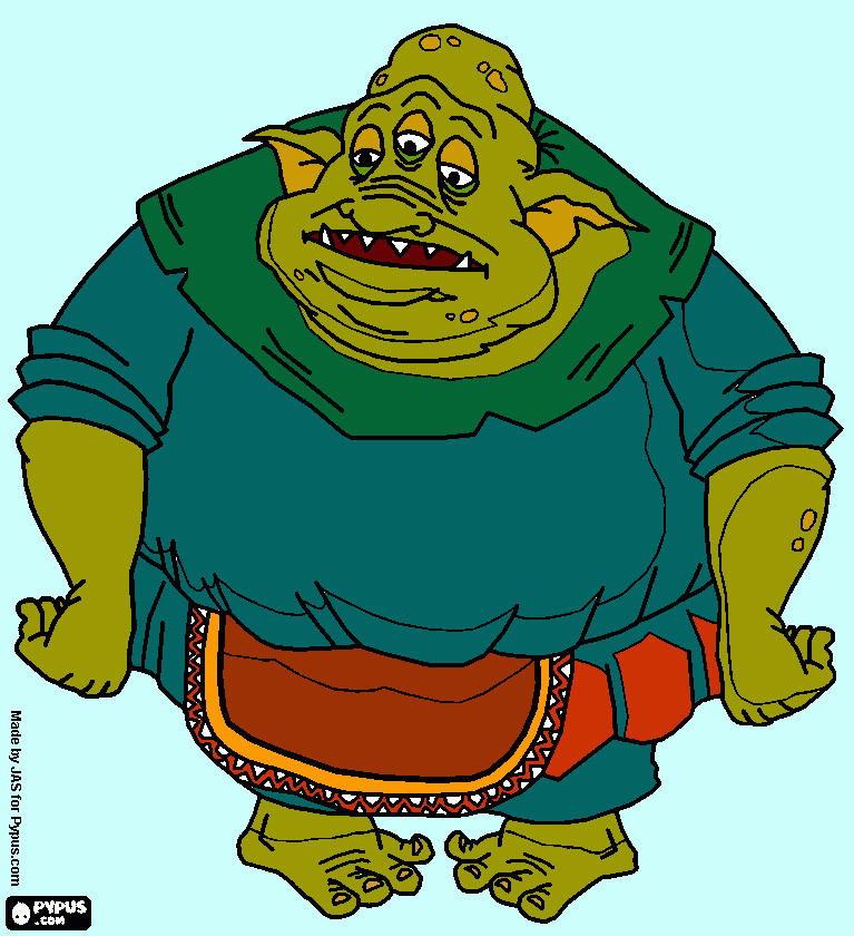Norbert the ogre coloring page