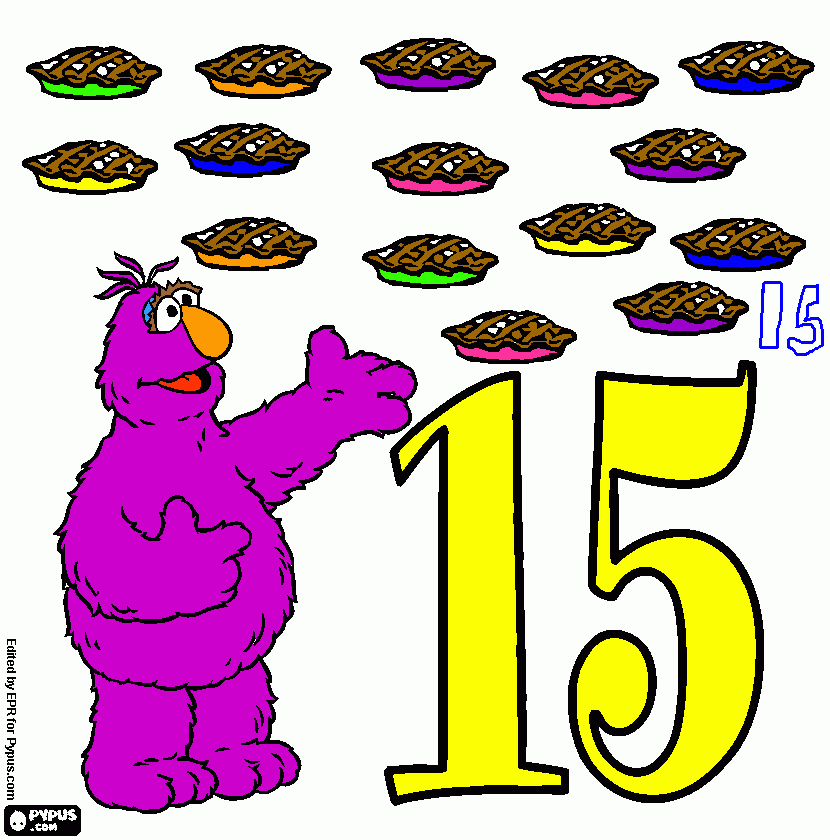 Number 15 coloring page