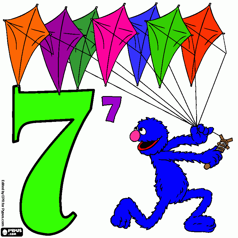 Number 7 coloring page