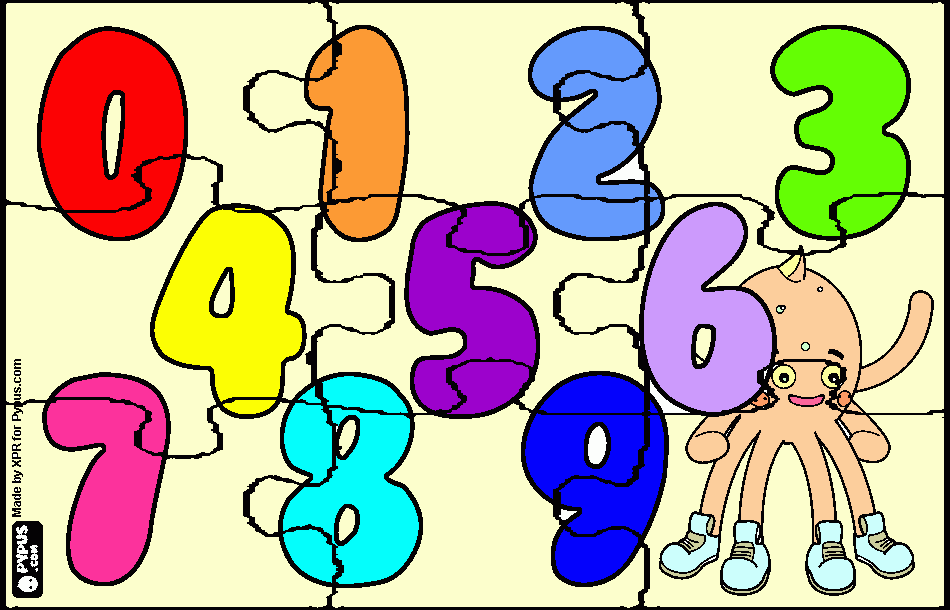 Number Puzzle coloring page