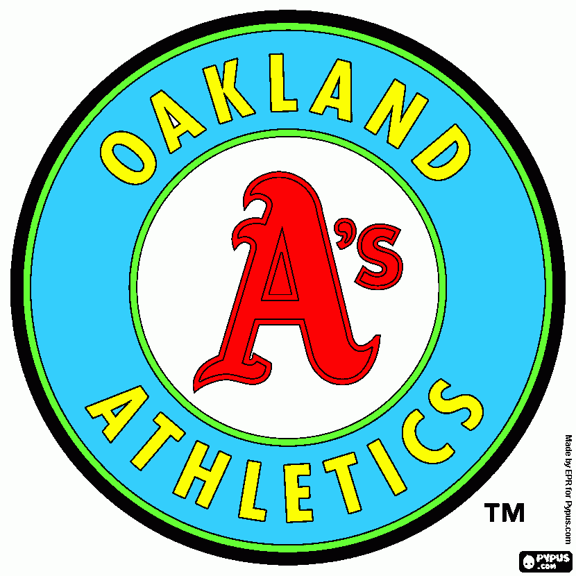 Oakland athletics coloring pages
