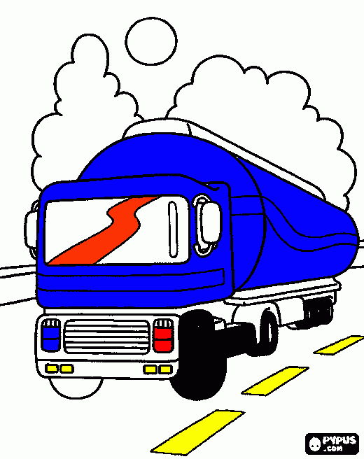 oil tanker coloring page