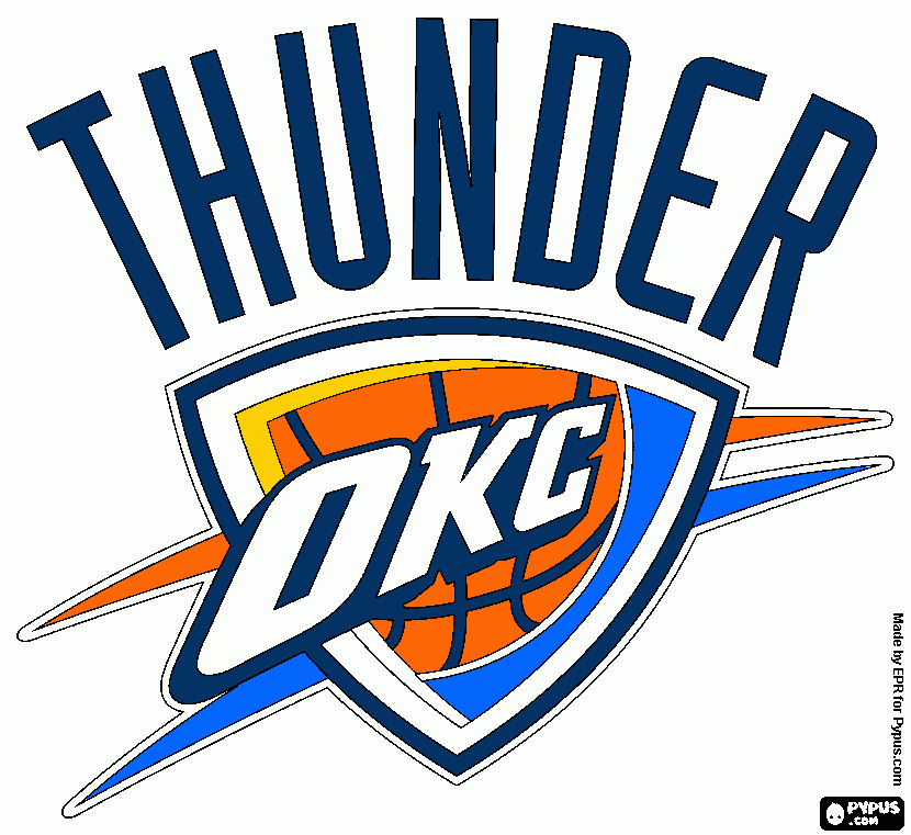 OKC Thunder coloring page