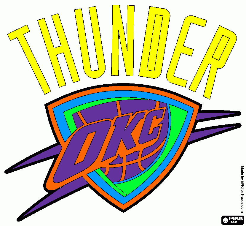 okc thunder logo coloring pages - photo #11