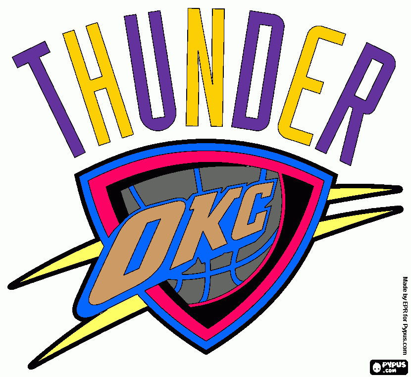 okc thunder logo coloring pages - photo #23