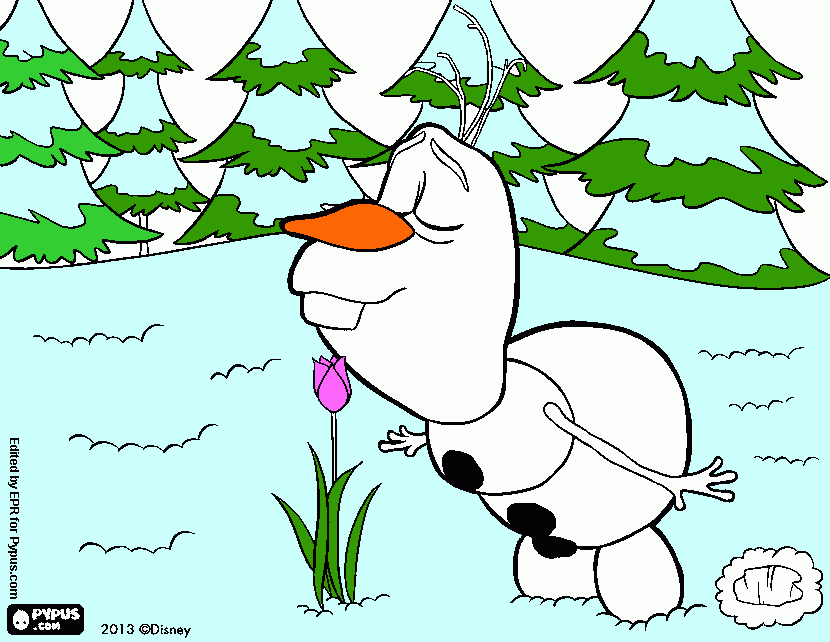 Olaf! <3 coloring page