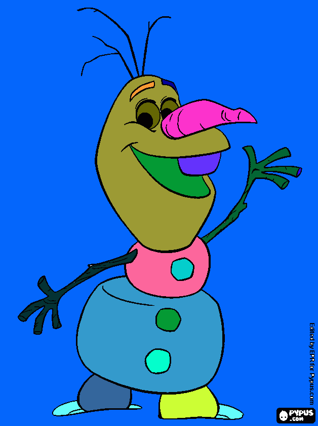 olaf coloring coloring page