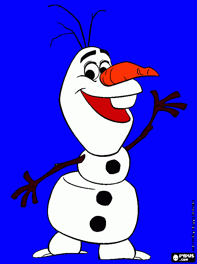 OLAF WAZ HERE! coloring page