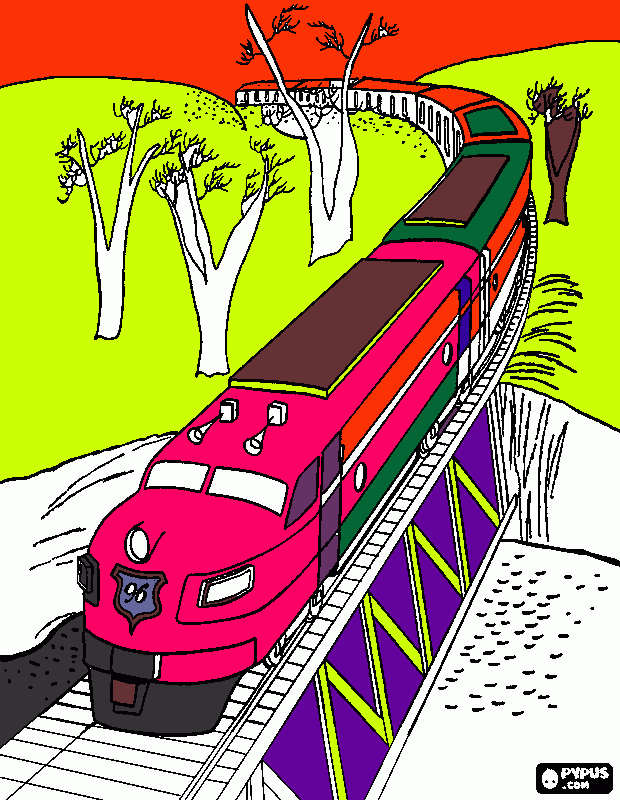 oliver's train coloring page