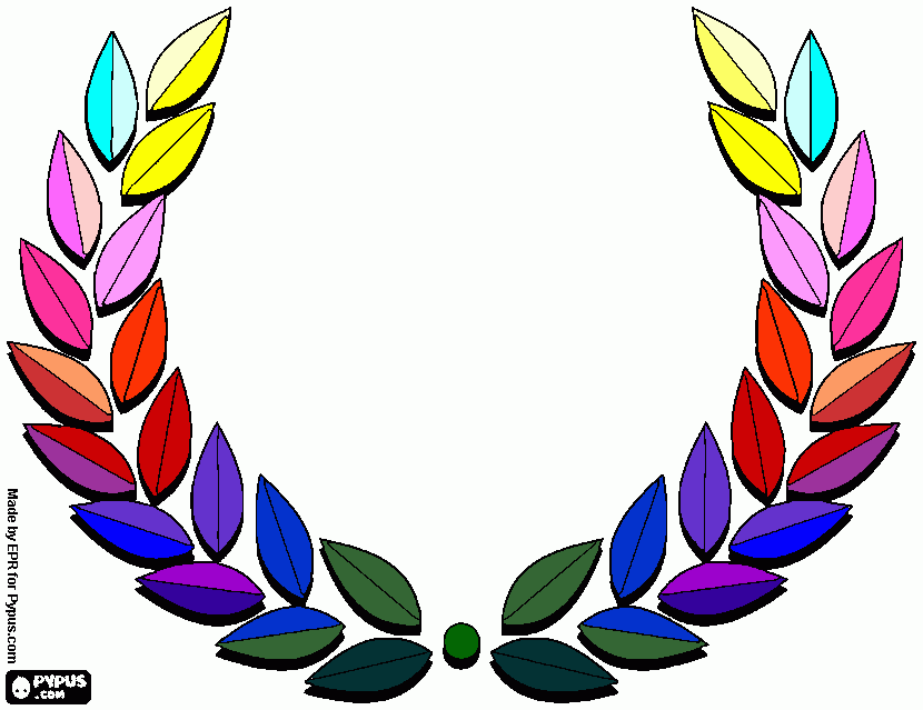 olympic crown coloring page