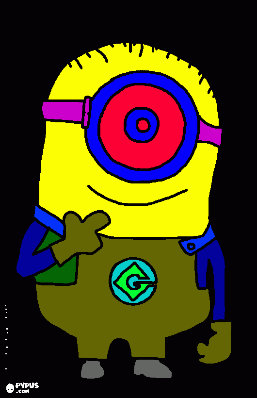 one eyed minion coloring page
