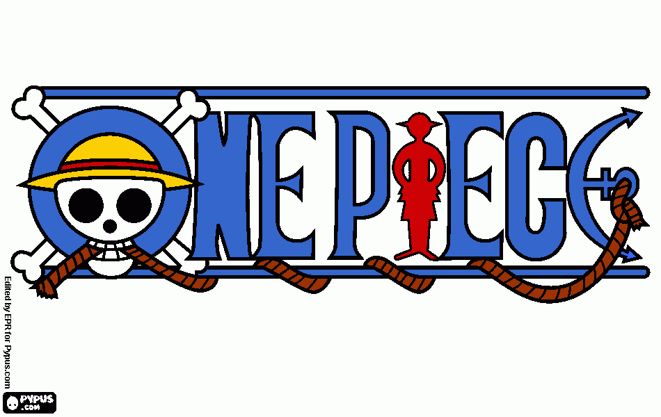 one piece logo coloring page