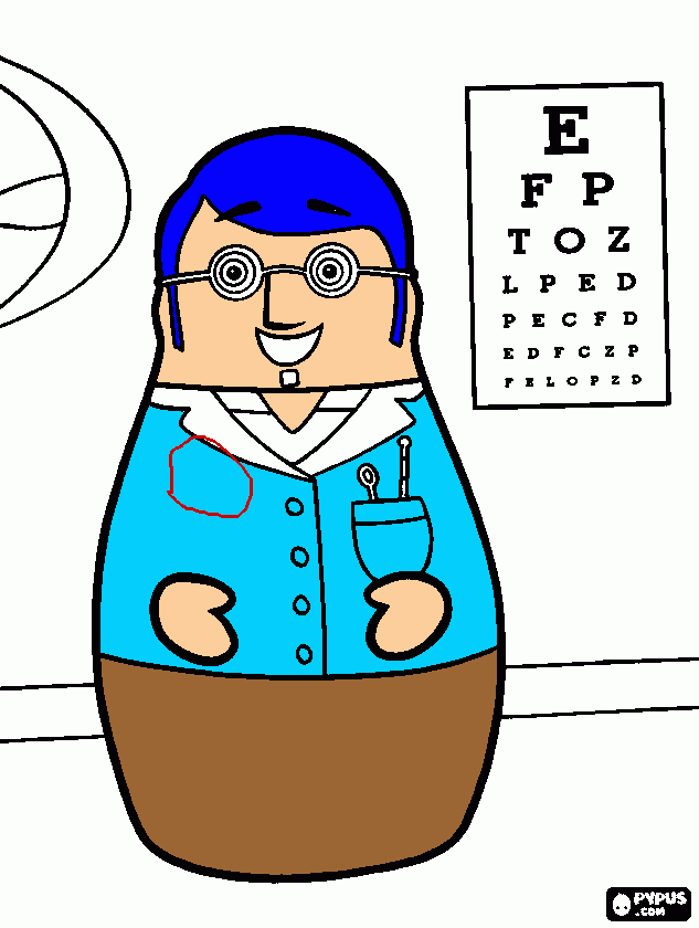 optometrist coloring page