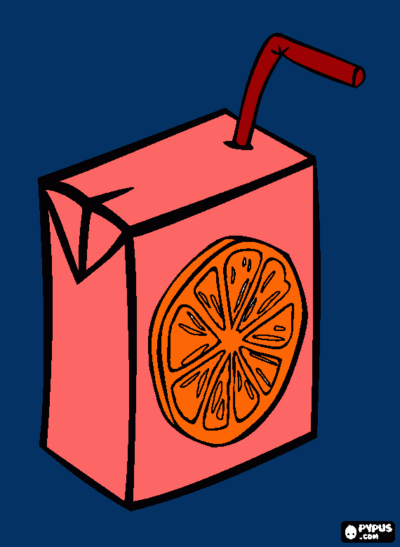 orange juice coloring page