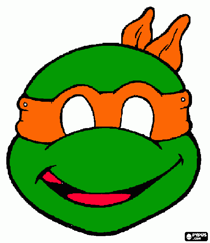 orange ninja turtle coloring page