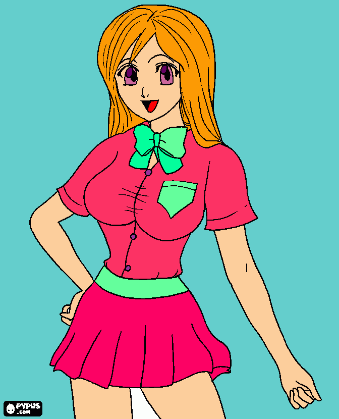 orihime coloring page