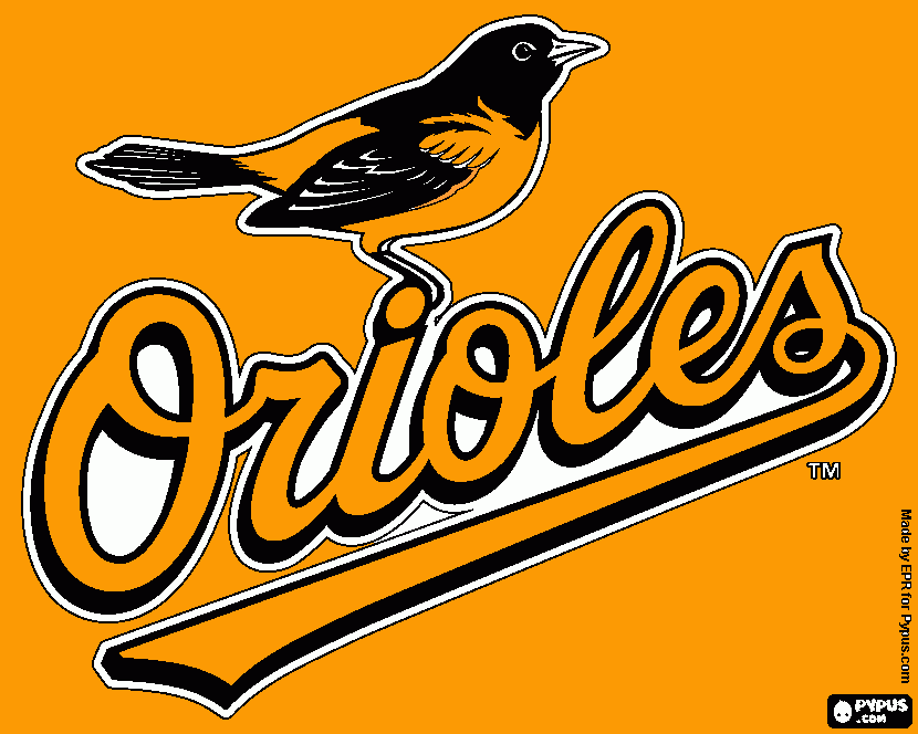 Orioles coloring page
