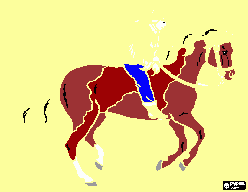 Paardentekening coloring page