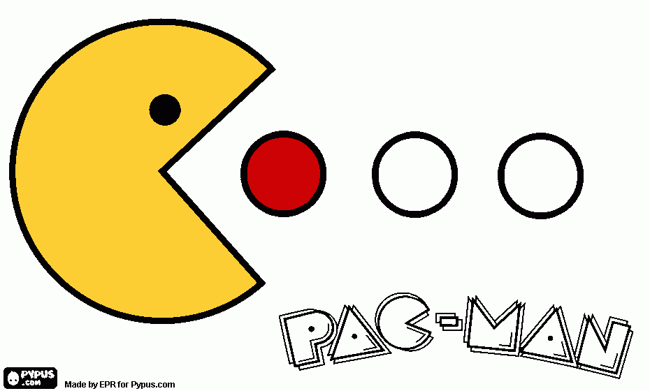 pacman coloring page