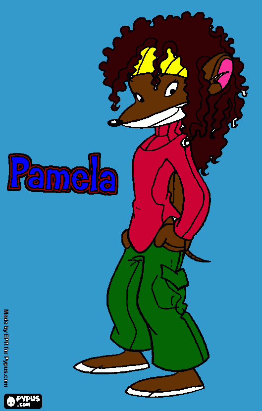 Pamela coloring page