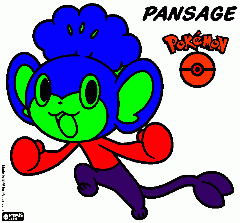 pansage coloring pages - photo #23