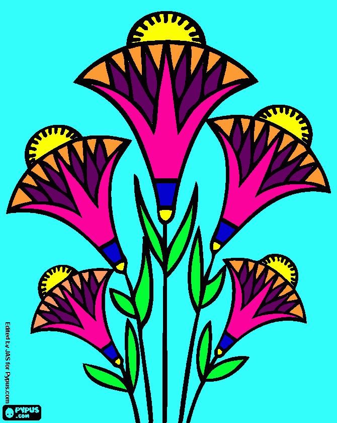 Papyrus Flowers Are Awesome coloring page