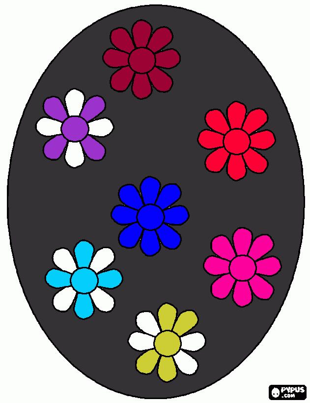 Paris flower drawing coloring page