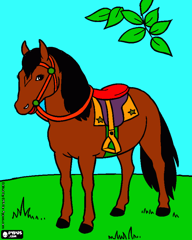 Parv horse drawing 06th Apr coloring page