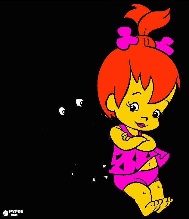 pebbles only coloring page
