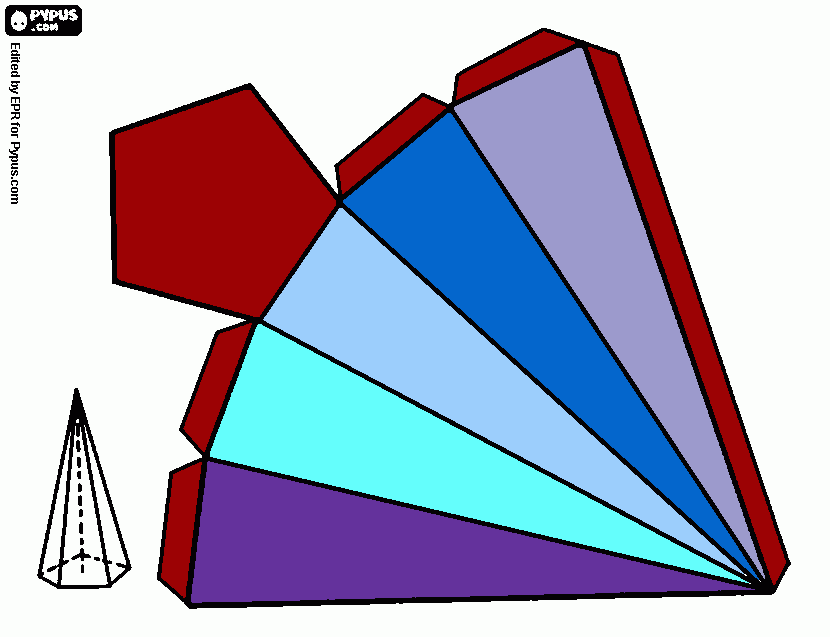 pentagonal pyramid coloring page