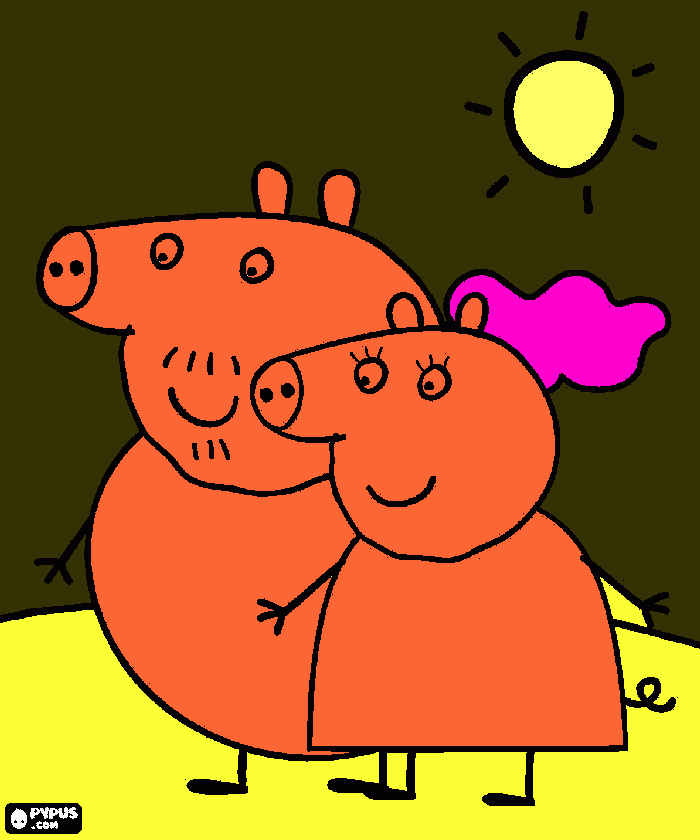 pepper pig coloring page