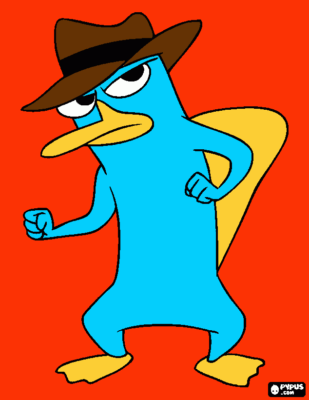 Perry the platpus coloring page