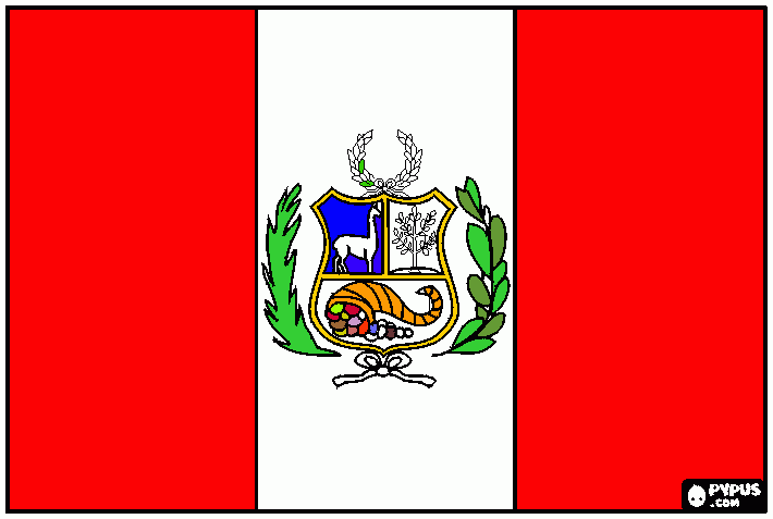 Peru's Flag coloring page