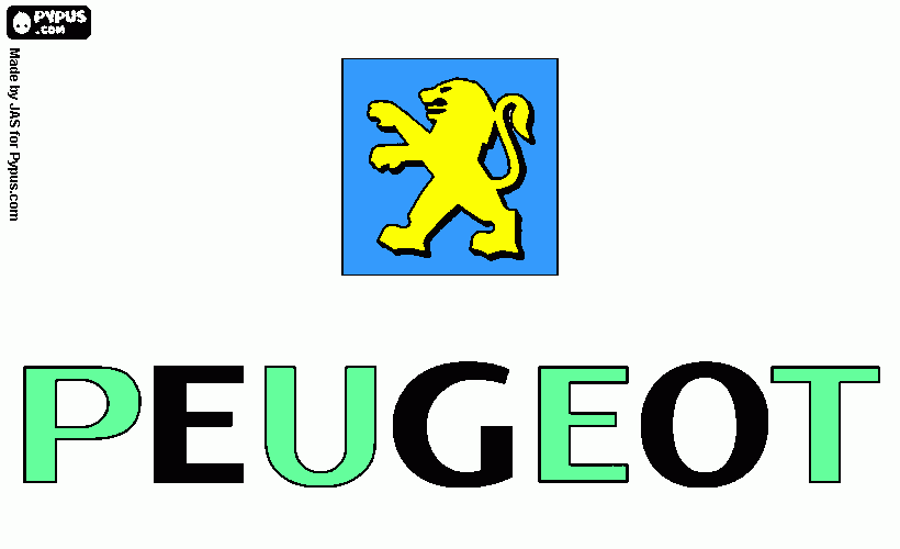 peugeot logo coloring page