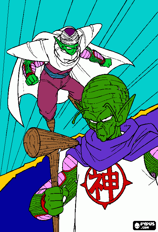 Piccolo and Kami coloring page
