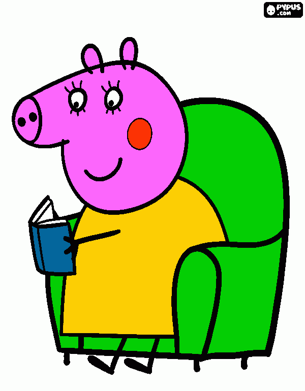 picture mummy pig coloring page