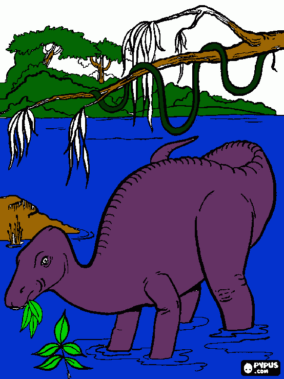 picture of a purple dinosaur that reflects in the night coloring page