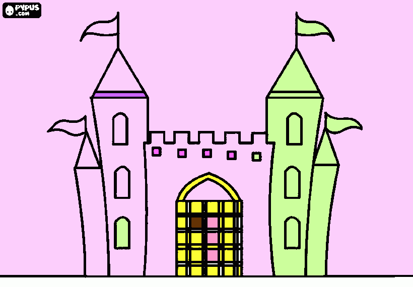 pink palace coloring page