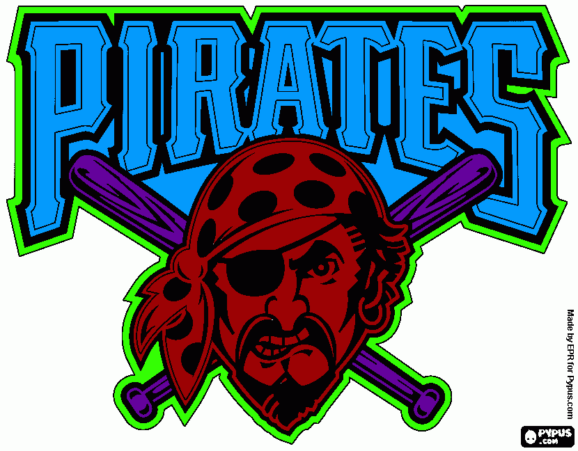 Pittsburgh Pirates logo coloring page