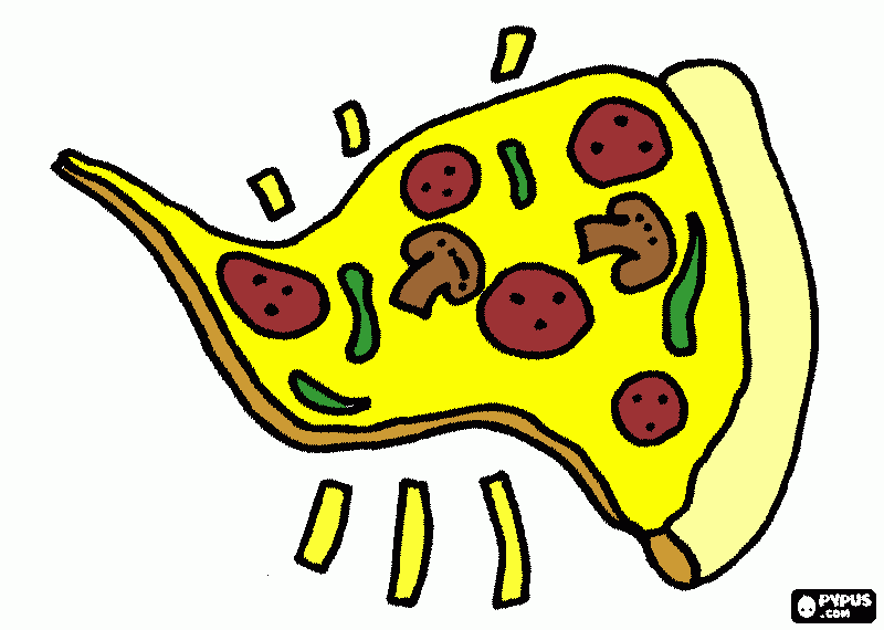pizza coloring page